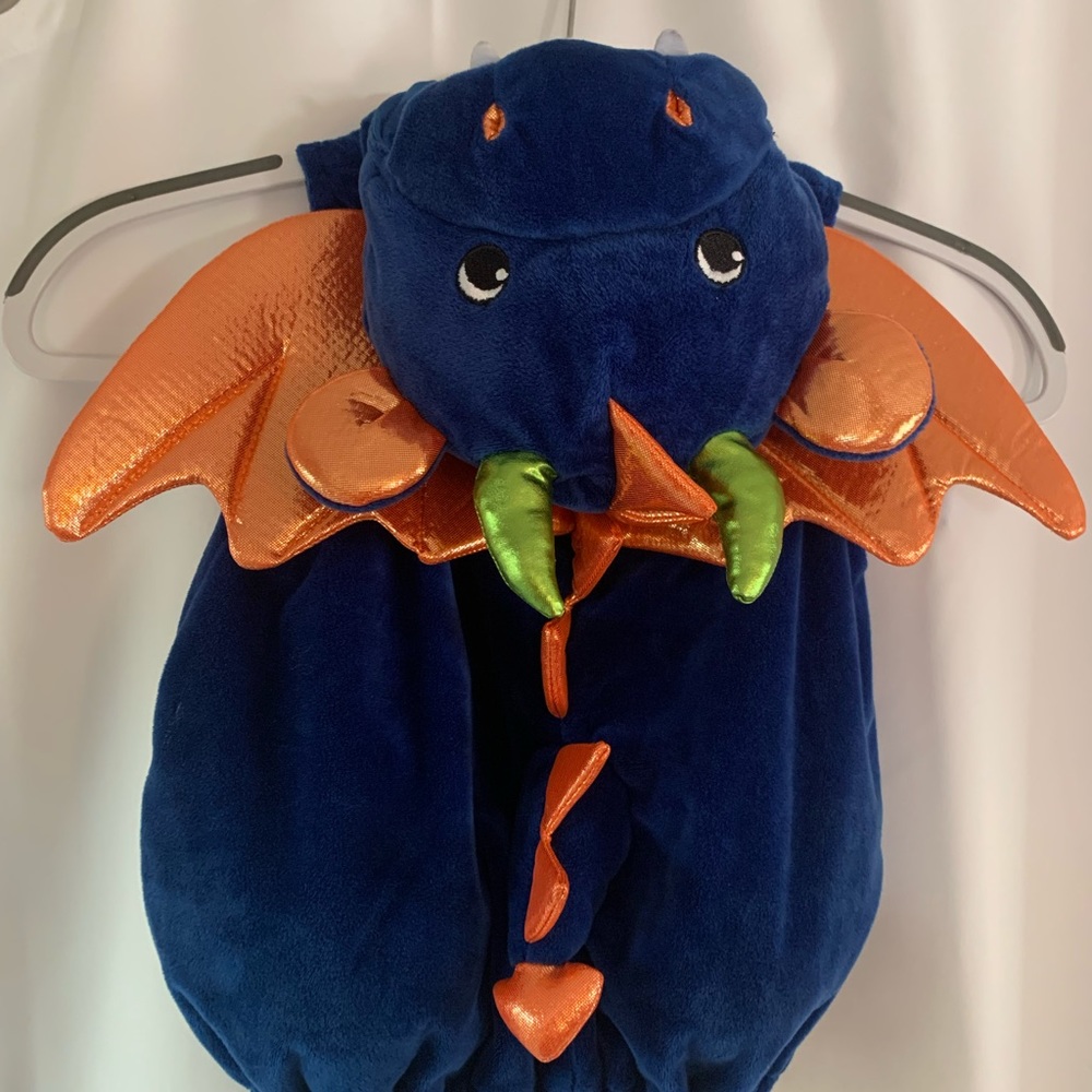 12 month old dragon costume with hood. Halloween - Picture 2 of 3